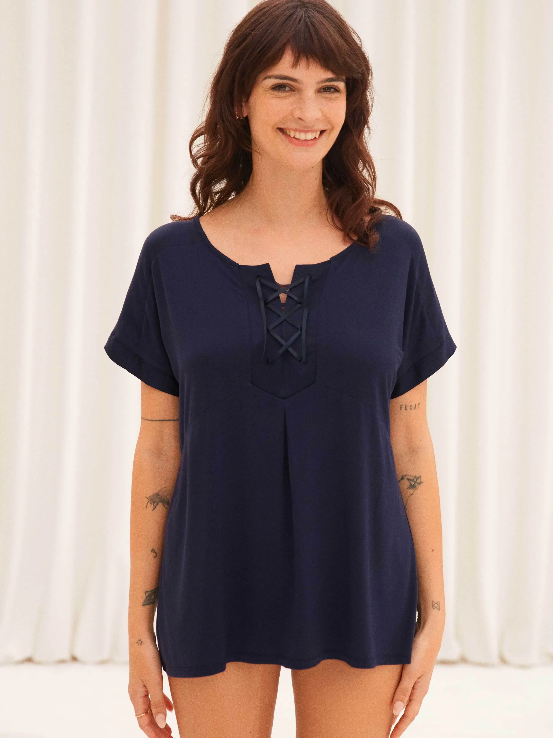 Océan - T-shirt de pyjama à manches courtes<Darjeeling Shop