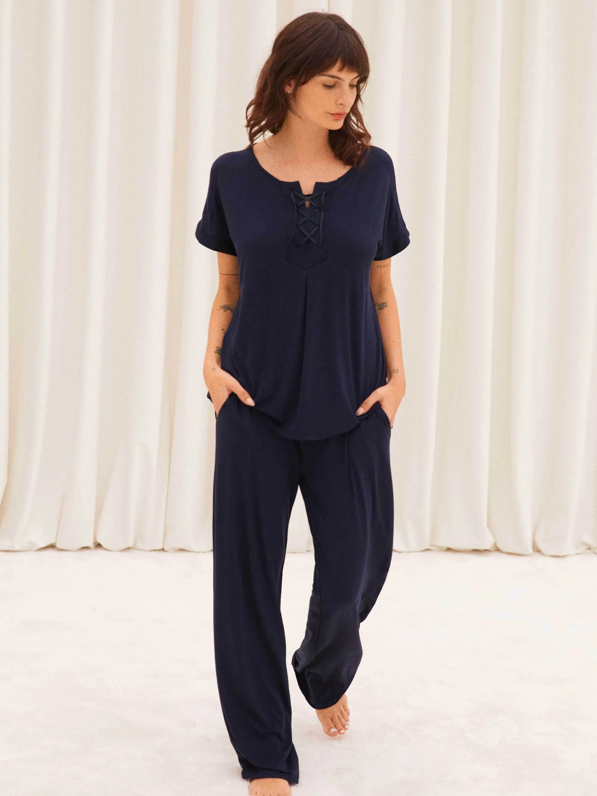 Océan - T-shirt de pyjama à manches courtes<Darjeeling Shop